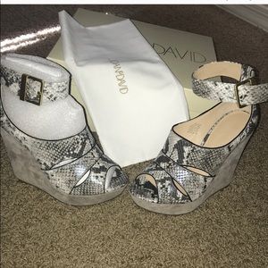 Snake Print Wedge Heel